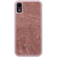 Woodcessories EcoBump Bumper Case Stone - Achterzijde behuizing voor mobiele telefoon - silicone, steen, lei - ravijnrood - voor Apple iPhone XR