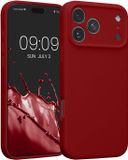 kwmobile telefoonhoesje geschikt voor Apple iPhone 18 Pro Max / iPhone 17 Pro Max - TPU backcover met siliconen coating - Smartphone case in rabarber rood