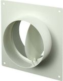 Europlast Ronde kunststof muurplaat met terugslagklep diameter: 100mm AFV100
