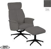 LABEL51 Verdal Fauteuil - Grijs - Velvet - Met Armleuning