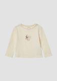 s.Oliver T-shirt Enfants Unisexe Beige Clair Coton Manches Courtes Extra Court Ajusté 68