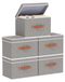 Icecat Lot de 5 bacs de rangement avec couvercles rabattables pour vêtements