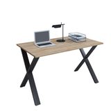 VCM Houten bureau | H. 76 x B. 140 x T. 80 cm | Computertafel eenvoudig | voeten gemaakt van hoogwaardig metaal | Werktafel | Kantoormeubilair - Lona X
