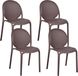 Beliani BRUGNELLO - Set van 4 tuinstoelen - Bruin - Kunststof
