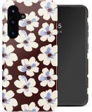 Selencia Hoesje - Geschikt voor Samsung Galaxy S25 FE - Backcover - Choco Flower Pop