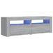 VidaXL meuble TV avec éclairage LED 120x35x40 cm gris chêne sonoma