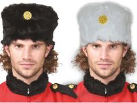 Chapeau de déguisement cosaque russe en fourrure - 3x pièces - Adultes - Chapeaux/bonnets de déguisement de carnaval