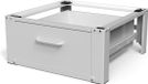 Vonia Pied pour machine à laver avec tiroir - Socle pour machine à laver - Armoire pour machine à laver - Habillage pour machine à laver - 63x54x31 - Blanc