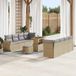 Maison Exclusive - Salon de jardin, 11 pièces, en polyrotin beige