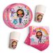 Procos PRO10245291DY - Partyset S Gabby's Dollhouse, 52-delige set, borden, bekers, servetten, wegwerpservies, serviesset