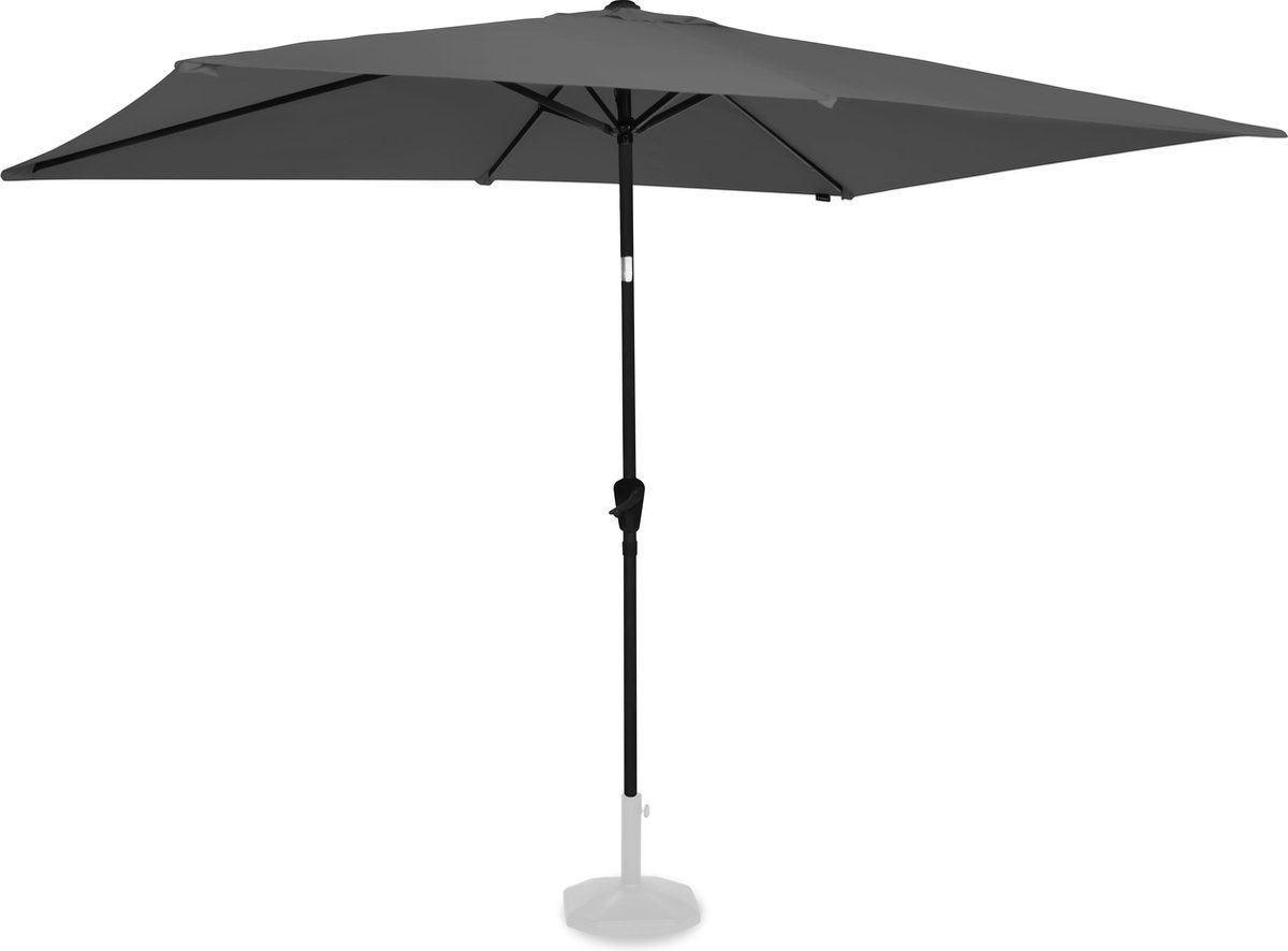 VONROC Premium Parasol Rapallo 200x300cm - Kantelbaar - Grijs - Incl. beschermhoes