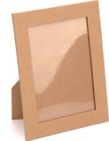 Merkloos Kartonnen fotolijst - 17 x 22 cm - DIY - hobby/knutselmateriaal - fotolijsten/fotolijstjes