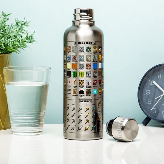 Paladone Minecraft Iconen Thermosfles - 500ml - RVS - Multi