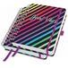 Sigel JN651 Spiraal Notitieboek Premium, A5, Blank, Hardcover, Regenboog Patroon, Zwart, 2 Stuks - Jolie