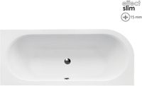 Badland AVITA SLIM hoekbad 150 x 75 cm rechts wit met styropor ombouw
