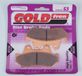 Gold Fren Plaquettes de frein pour moto Honda 500 CX CC 1982 AVG/AVD Nouveau