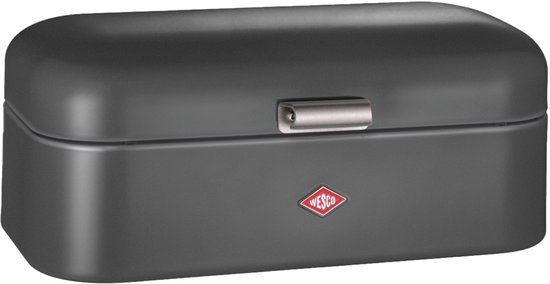 WESCO Grandy Broodtrommel | 10 Liter - Mat grafiet | Metaal | 235201-77