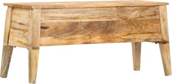 vidaXL Opbergbox massief mangohout 99x35x48 cm