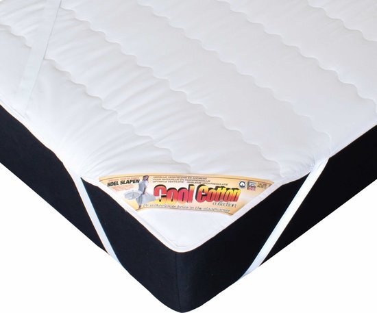 Cool Cotton Top | Verkoelende MatrasTopper | 100% Puur Katoen | Absorberend, Fris en Koel | Matrasdek | 180x220cm (Extra lang)
