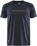 Craft T-shirt Adv Gravel SS Tee Heren L Zwart/Melange Korte Mouw Katoen