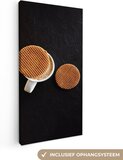 Canvas Schilderij Stroopwafel - 20x40 cm