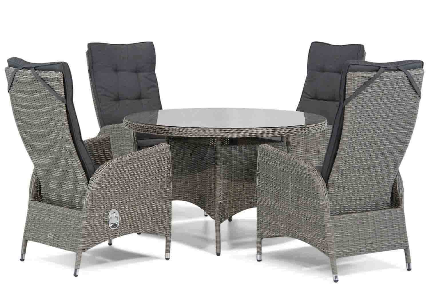 Garden Collections Lincoln/Aberdeen 120 cm rond dining tuinset 5-delig