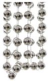 Decoris Kralenslinger XXL - 2x - argent - 270 cm - D2 cm - plastique - décoration de sapin de Noël