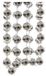 Decoris Kralenslinger XXL - 2x - argent - 270 cm - D2 cm - plastique - décoration de sapin de Noël