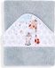 Interbaby Badcape Jungla Junior 100 Cm Katoen Grijs