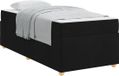 vidaXL Bedframe met matras Zwart Stof 90 x 190 cm