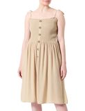 ONLY Annika Mouwloze Korte Jurk Beige 38 Vrouw