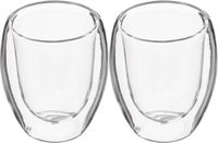 Secret de Gourmet Espressokopjes - 2x stuks - dubbelwandig glas - 70 ml