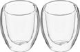 Secret de Gourmet Espressokopjes - 2x stuks - dubbelwandig glas - 70 ml