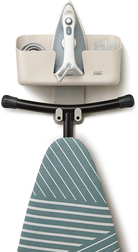 Joseph Joseph IronHub Strijkijzer en Strijkplank Organizer met wandbevestiging - Polypropyleen - Crème