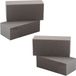 Rayher hobby materialen Rayher Rechthoekig steekschuim/oase - nat - grijs - 23 x 11 x 7 cm - bloemisten steekschuim
