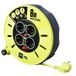 Masterplug Pro-XT Kabelhaspel, 8 m, 4 Schuko-stopcontacten, elektrische verlenging 16 A, thermische bescherming, kabel met hoge zichtbaarheid