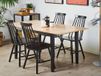 Beliani HOUSTON - Table à manger extensible - Bois clair/Noir - 80x120/150cm - Bois