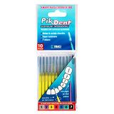 Pikdent Interdental Brushes with Coated Steel Core and Tynex Bristles Size 3 Yellow 0.6mm Cylindrical 10 Brushes