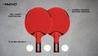 Avento Outdoor Tafeltennisset - Rood/Zwart