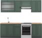 Vicco Fame-Line Unité de cuisine complète – 240 cm, chêne WB vert-or style champêtre/anthracite