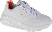 Skechers Uno Lite Rainbow Speckle 310456L-WMLT Meisjes Sneakers Wit Maat 28