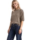 Street One Damestrui 3018066 met 3/4-mouwen en ronde hals, Sanded Amber Mel., 34