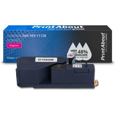 PrintAbout Huismerk Dell 593-11128 (V3W4C) Toner Magenta