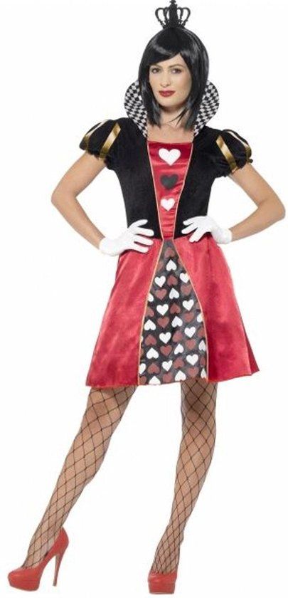 Miss Hartenkoningin Queen of Hearts Kostuum - Maat XS (32-34)