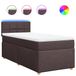 vidaXL Boxspringbed met matras, donkerbruin, 120x190 cm, gestoffeerd