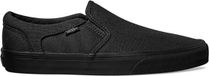 Vans Asher Canvas Heren Sneakers - Black/Black
