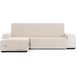ECOMMERC3 Chaiselong Bankhoes voor links, elastisch, normale linkerkant voor rugleuning, zitting en armleuningen, ecru