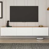 Emob West TV-meubel | Wit Atlantic Pine | 100% Melamine | Spaanplaat | 150 cm breed