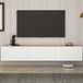 Emob Meuble TV | Atlantic Pine Blanc | 100% Mélamine | Panneau de particules | 150 cm de large