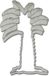 Städter Palmboom Uitsteker - 7 cm - RVS - Zilvergrijs